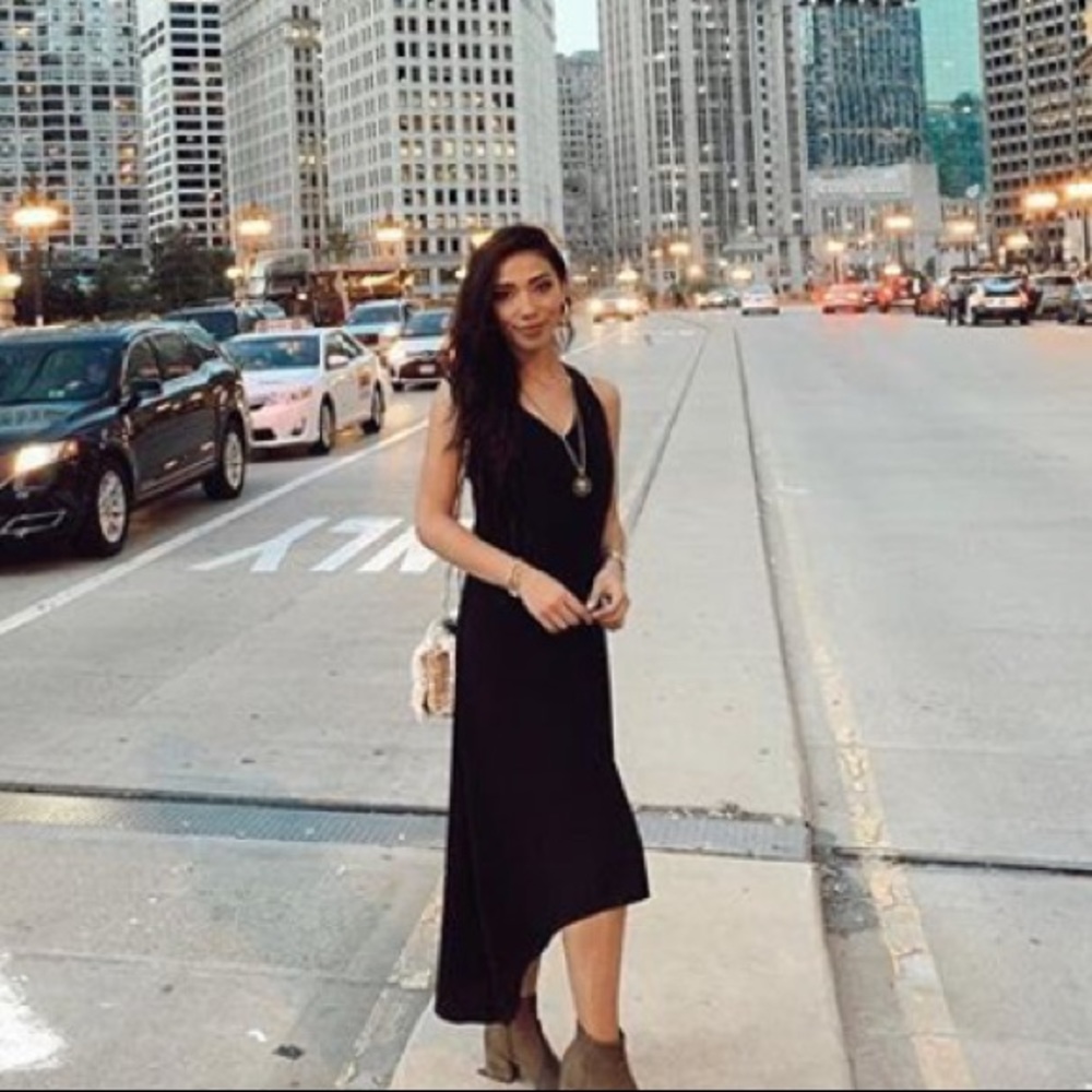 Black fancy casual dress